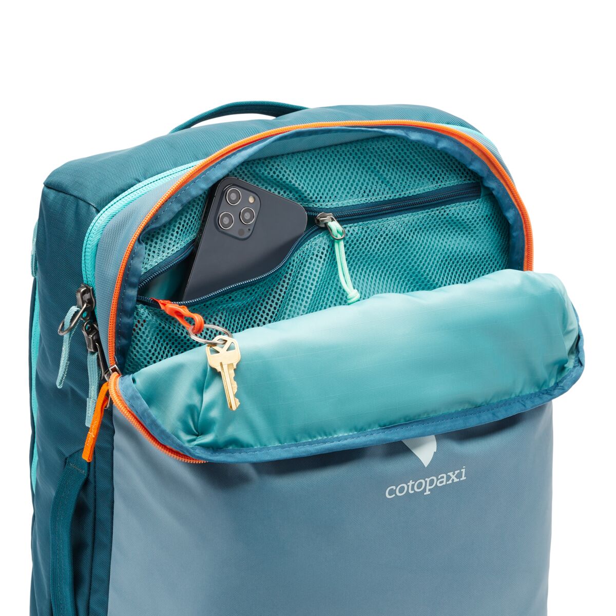 Cotopaxi Allpa 42L Travel Backpack - 42L Carry-On Backpack for Travel, Hiking & Adventure | Durable Water-Resistant Backpack | Blue Spruce/Abyss Color | Perfect for Air Travel, Camping & Outdoor Activities
