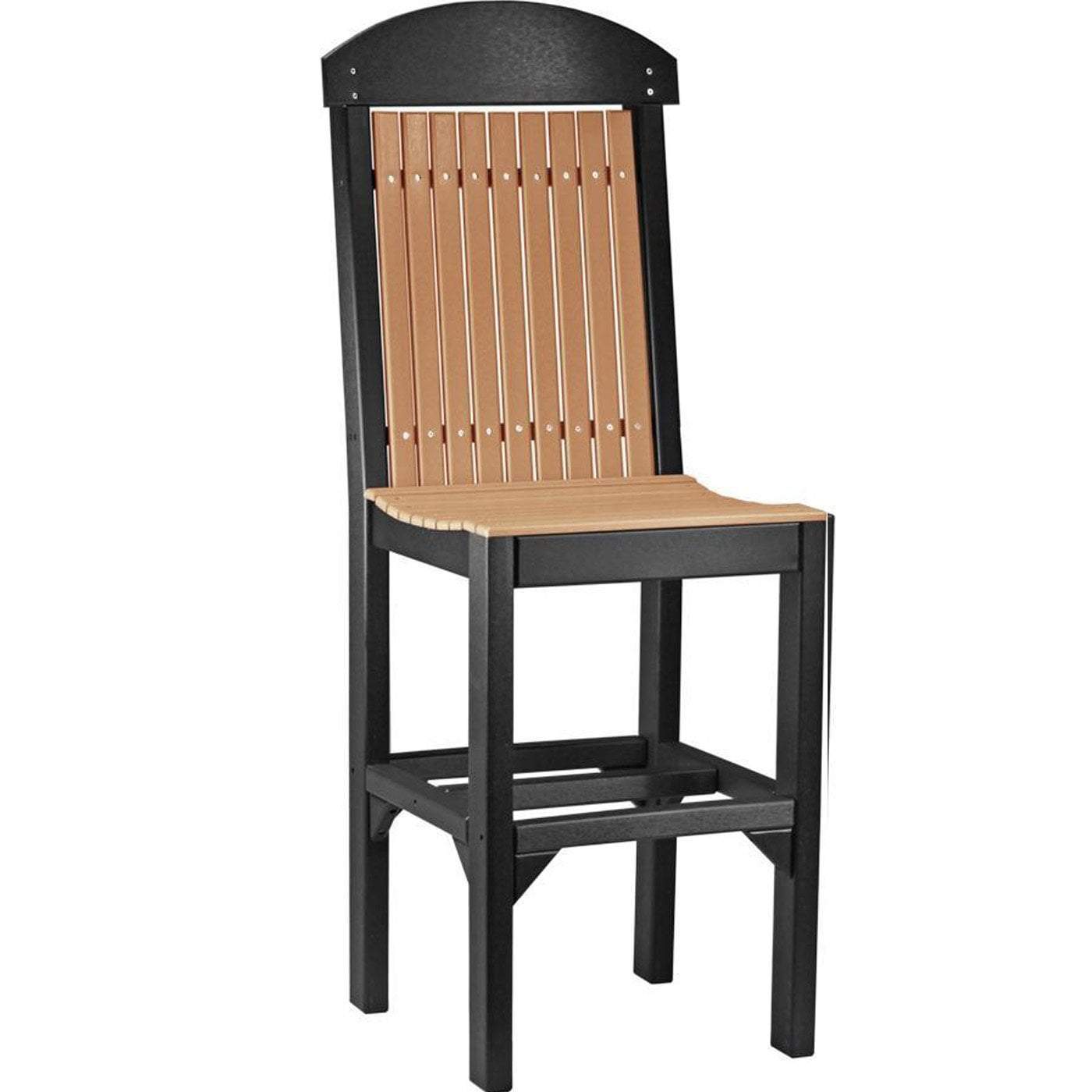 LuxCraft Cedar Recycled Plastic Adirondack Chair with Cup Holder - Outdoor Patio, Garden, Poolside & Beach Relaxation Furniture