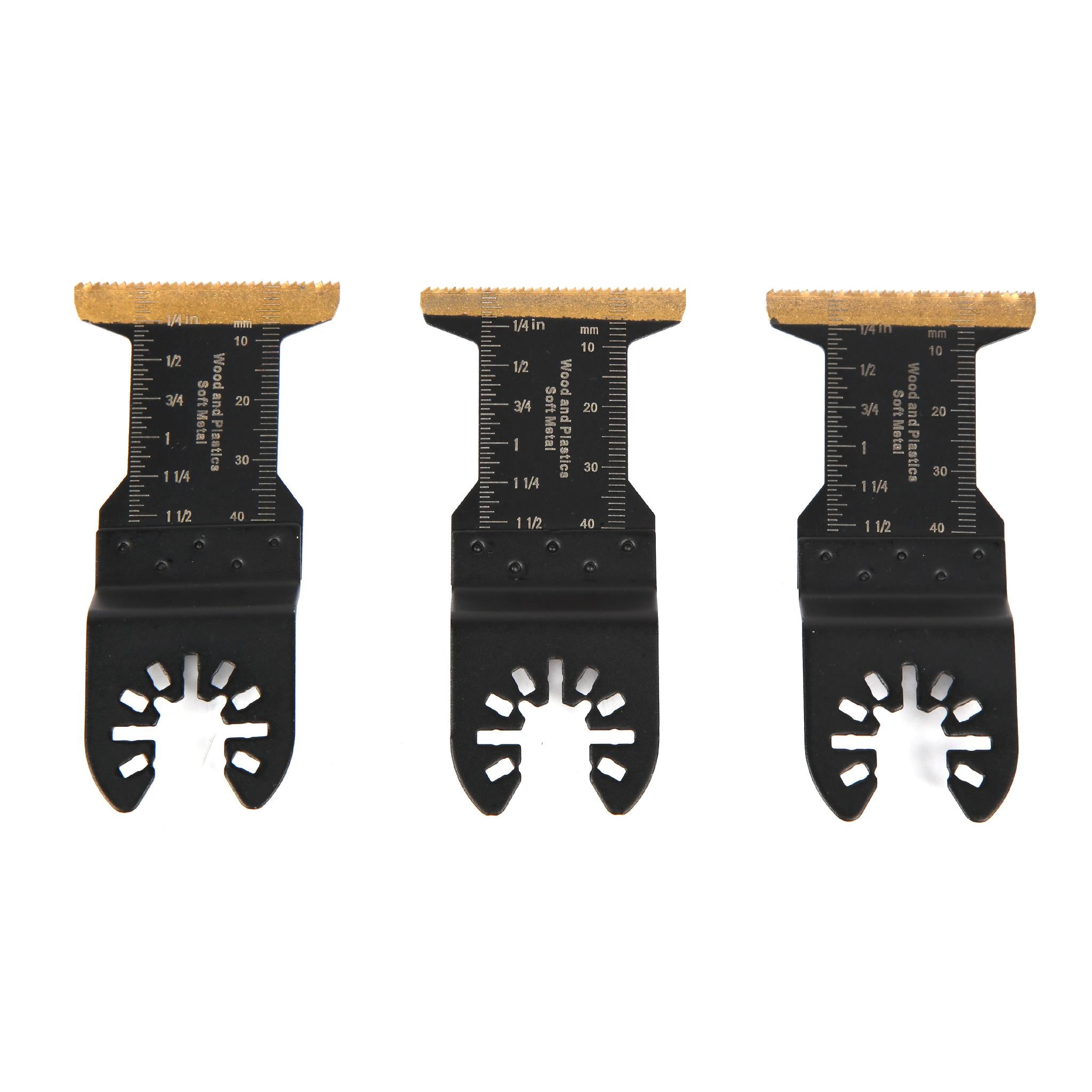 WEN MTB345 3-Piece Oscillating Multi-Tool Blade Set - Bi-Metal Titanium Coated 45mm Blades for Cutting Metal, Wood, PVC & Drywall - Perfect for DIY Projects, Home Renovation & Professional Construction Work
