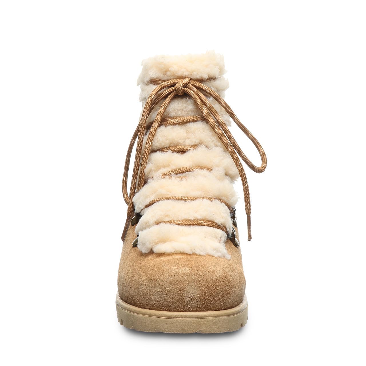 BEARPAW Women's Alisa Suede Lace-Up Boots - Lightweight & Comfortable Ankle Boots for Casual Wear, Hiking & Outdoor Activities