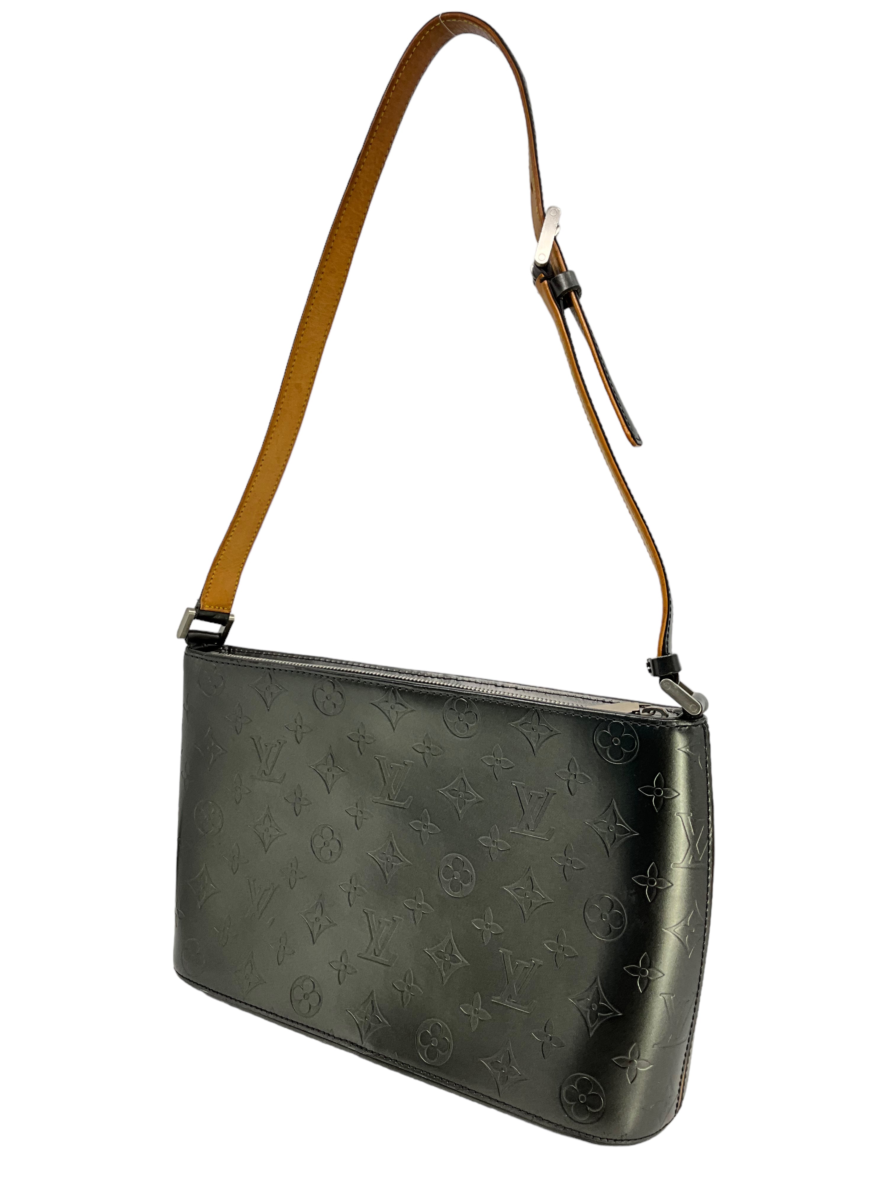Authentic Louis Vuitton Allston Shoulder Bag in Dark Gray | Luxury Designer Crossbody Purse for Women | Perfect for Work, Travel & Evening Events