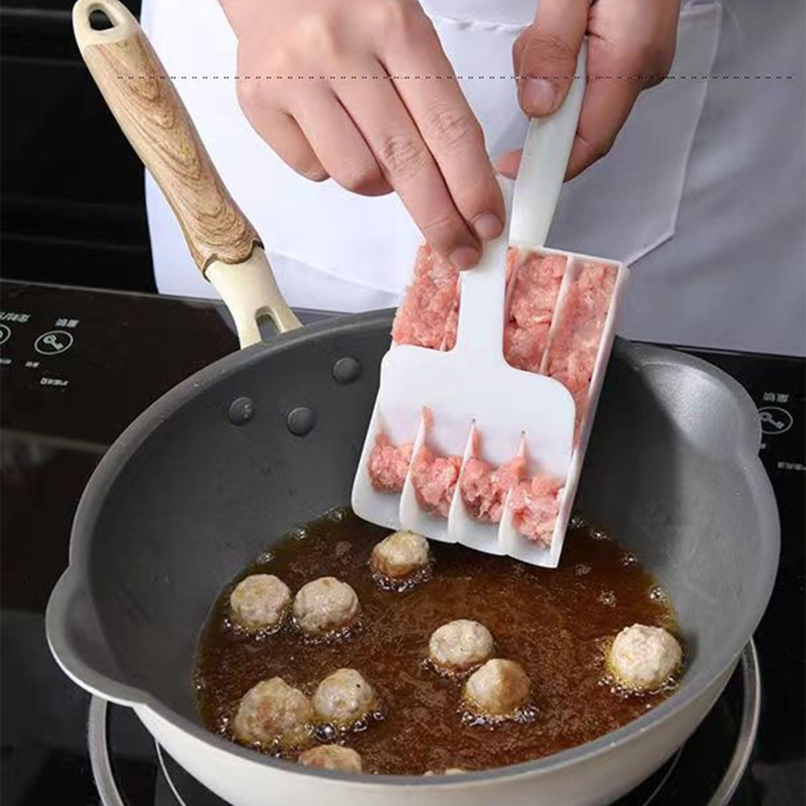 Versatile Kitchen Triple Meatball Maker - Stainless Steel Meatball & Fish Ball Maker Set for Home Cooking | Perfect for Meal Prep, Party Snacks & Family Dinners