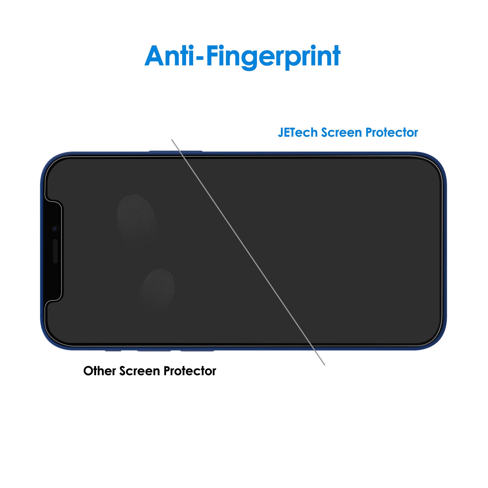 JETech iPhone 12/12 Pro 6.1-Inch Tempered Glass Screen Protector - 2 Pack - HD Clear, Anti-Scratch, Bubble-Free - Perfect for Everyday Protection & Gaming