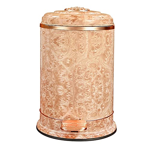 YITIANTIAN 10L European-Style Pedal Trash Can with Lid - Elegant Waste Bin for Kitchen, Bathroom, Bedroom & Living Room | Space-Saving Design for Home & Office Use