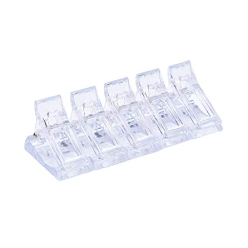 5 Pcs Nail Tips Clips for Polygel Nail Extension - Quick Building Nail Art Tool with Glue, Perfect for DIY Manicure & UV/LED Gel Nail Art - Ideal for Home Salon, Professional Use & Nail Art Enthusiasts