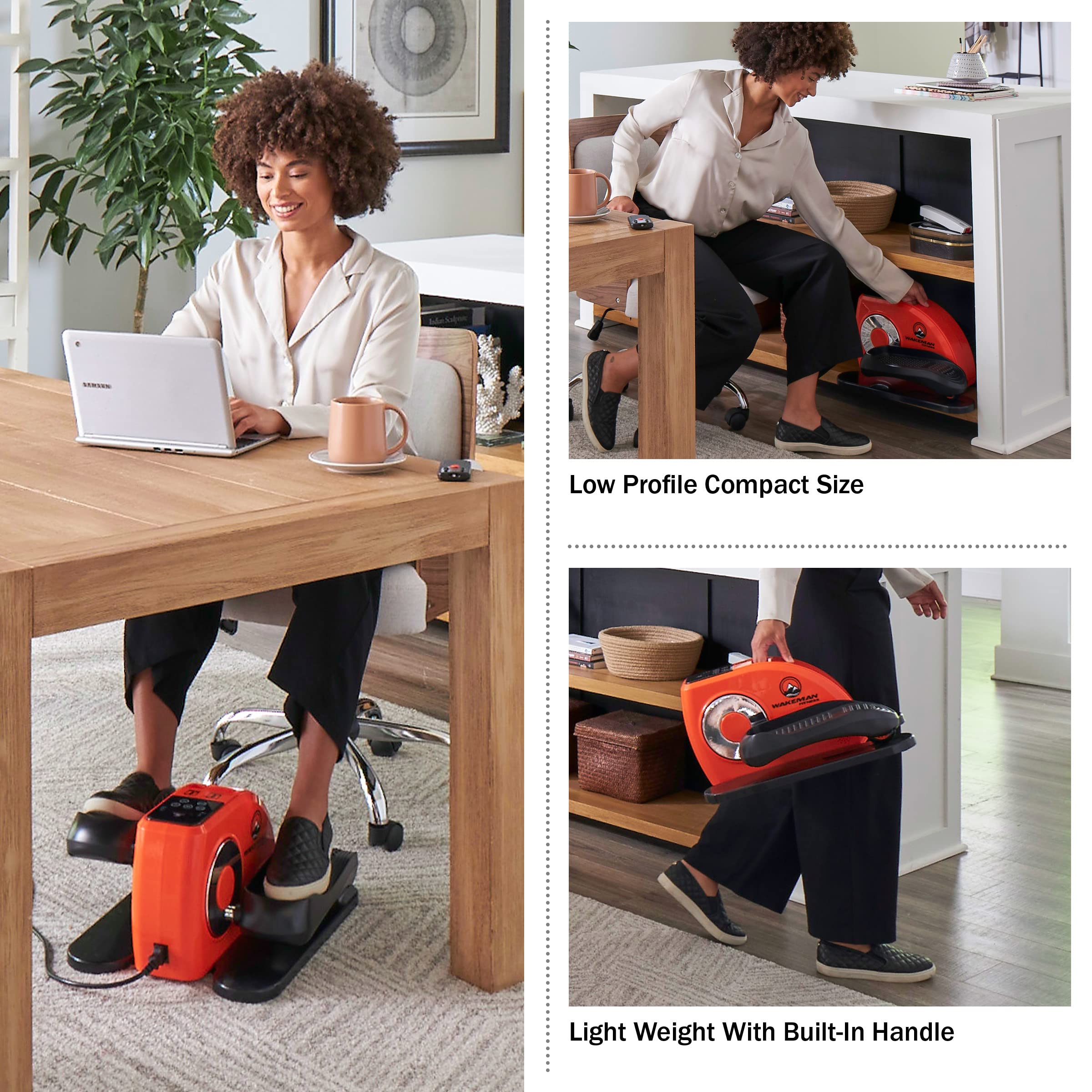 Under Desk Elliptical Machine - Quiet Seated Exercise Equipment for Home & Office - Low Impact Workout for Legs & Cardio - Compact Fitness Bike Pedal Exerciser for Work from Home, Small Spaces & Rehabilitation