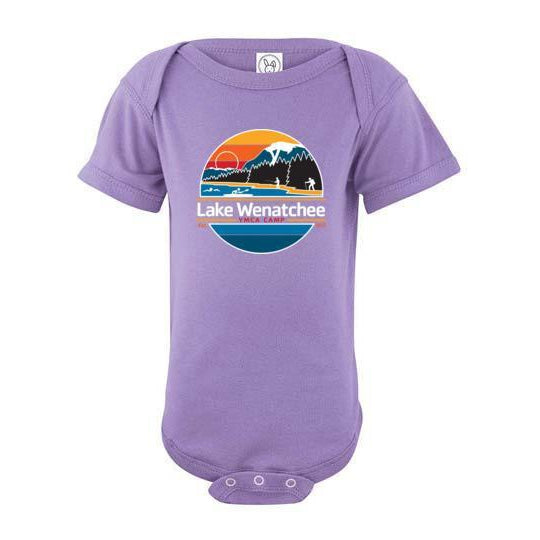 Lake Wenatchee Baby Short Sleeve Bodysuit - Soft Cotton Onesie for Newborns & Infants - Perfect for Playtime, Daycare & Family Outings