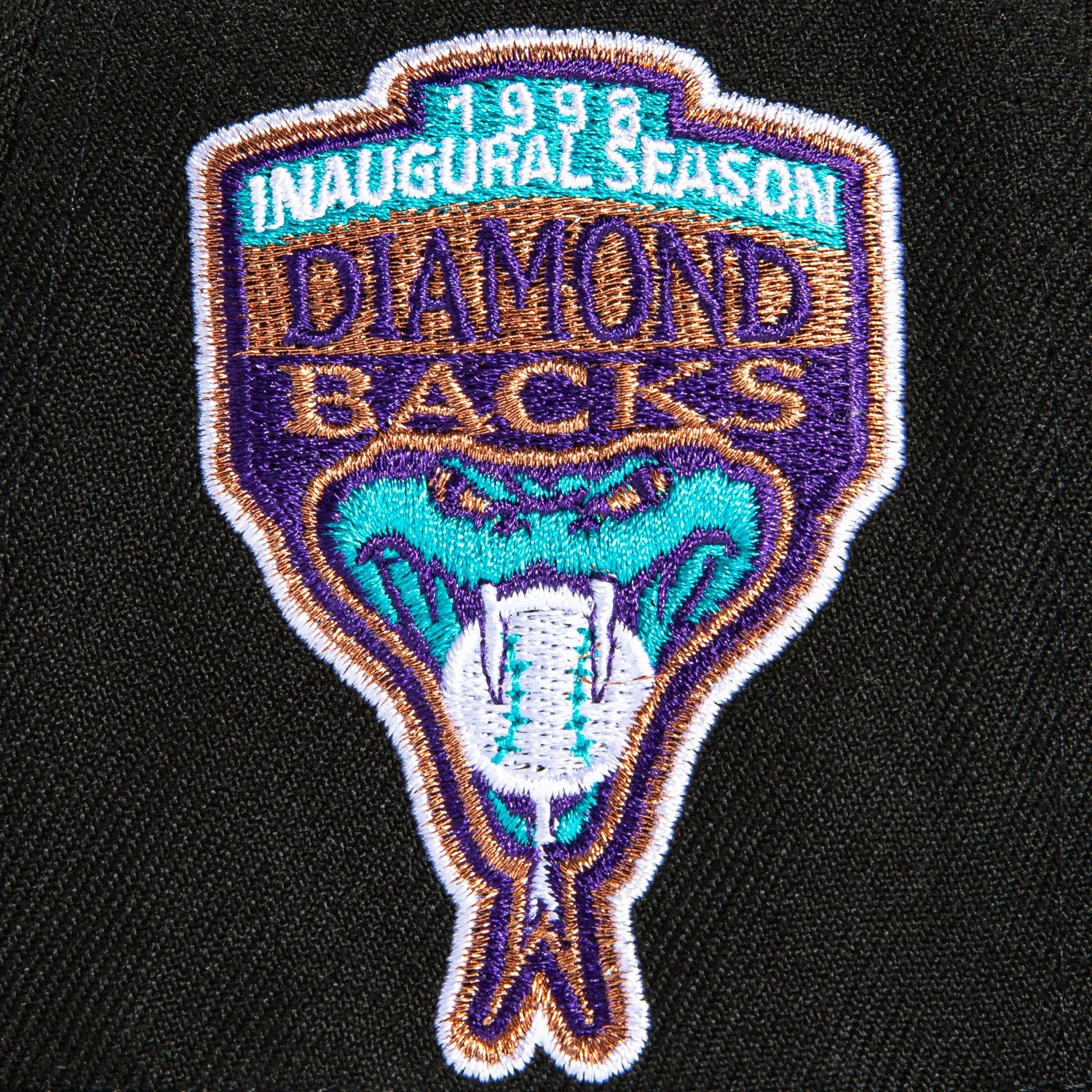 New Era 59Fifty Black Arizona Diamondbacks Inaugural Patch Snapback Hat - Official MLB Baseball Cap for Men & Women - Perfect for Games, Collecting & Everyday Wear