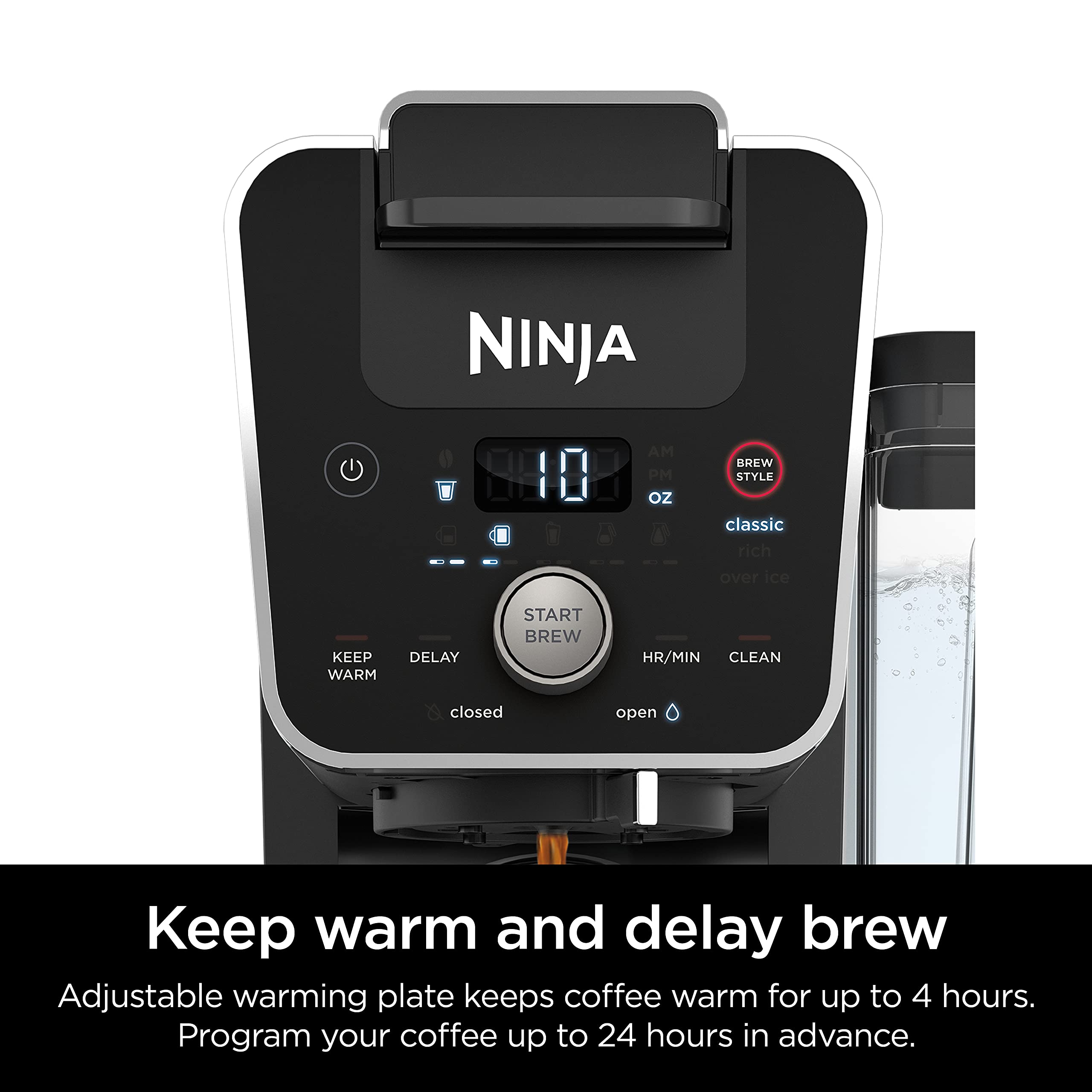 Ninja DualBrew Pro Specialty Coffee Maker - 12 Cup Single Serve Machine with K-Cup & Paper Filter Compatibility for Hot & Iced Coffee | Perfect for Home, Office & Entertaining | CFP201