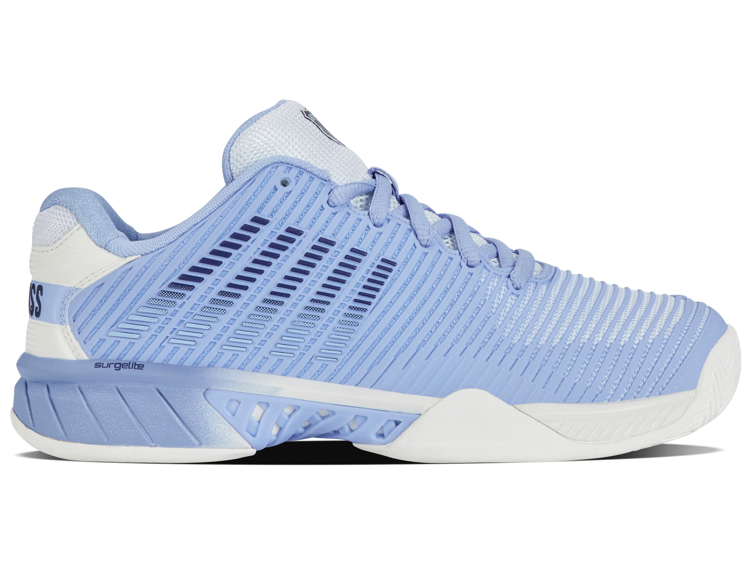 Hypercourt Express 2 Wide Tennis Shoes - Bright White/Open Air/Estate Blue | Lightweight & Durable for Court Sports | Perfect for Tennis, Pickleball & Casual Wear