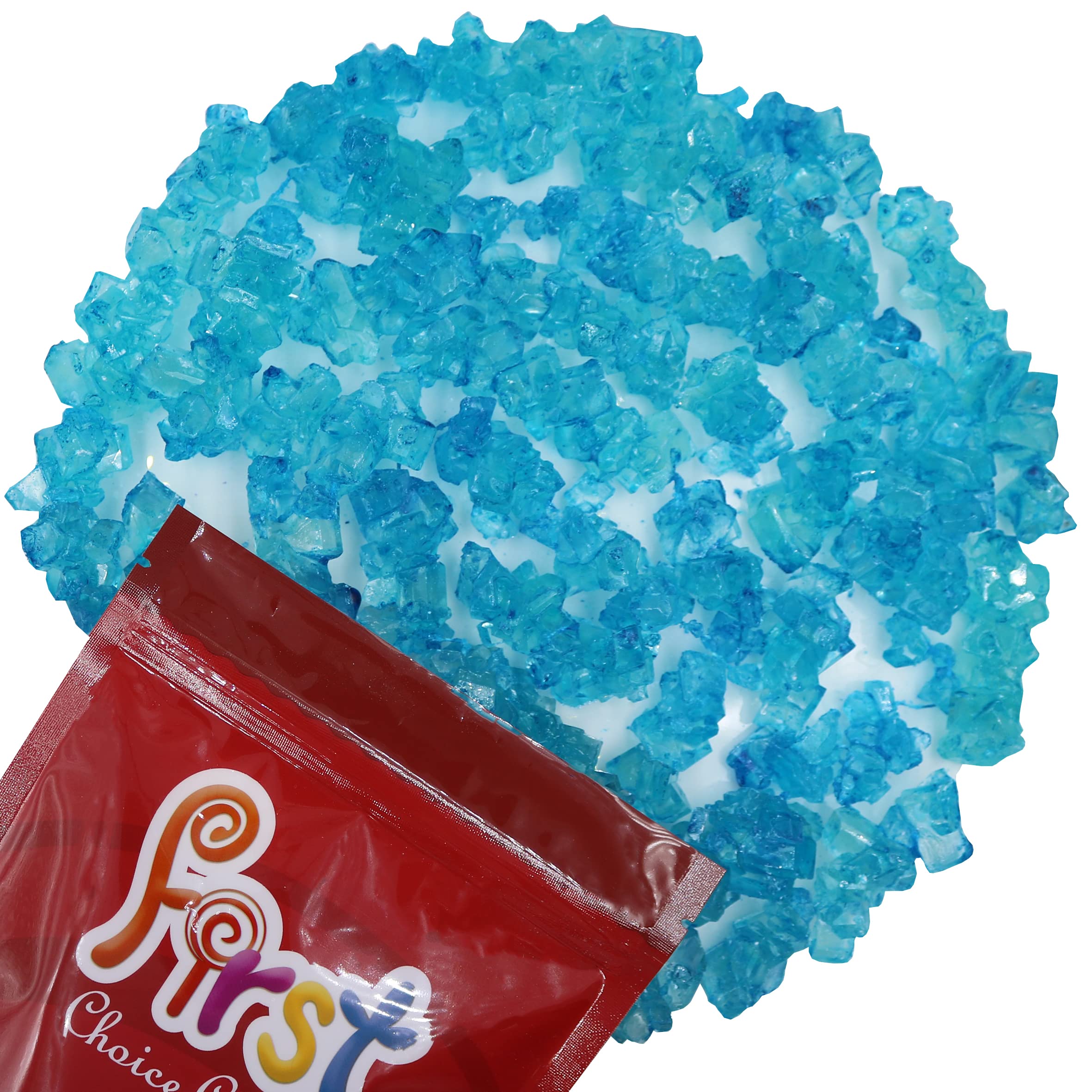 FirstChoiceCandy Rock Candy Strings - 1.5 Pound Bulk Bag (Blue Raspberry Flavor) | Perfect for Party Favors, Gift Bags, and Dessert Decorations