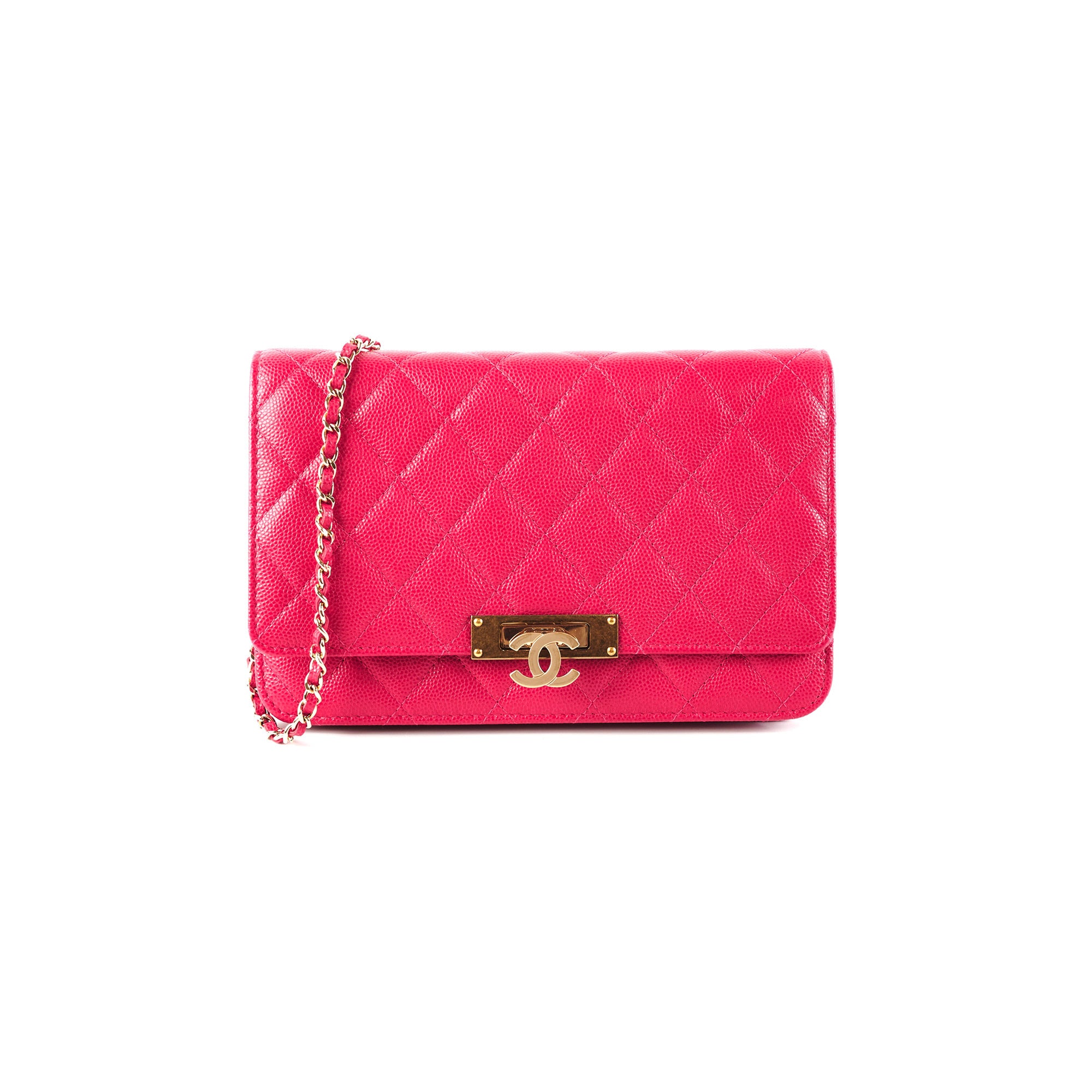 Chanel Caviar Leather Wallet on Chain WOC - Pink Crossbody Bag for Women | Perfect for Parties, Dates & Everyday Use