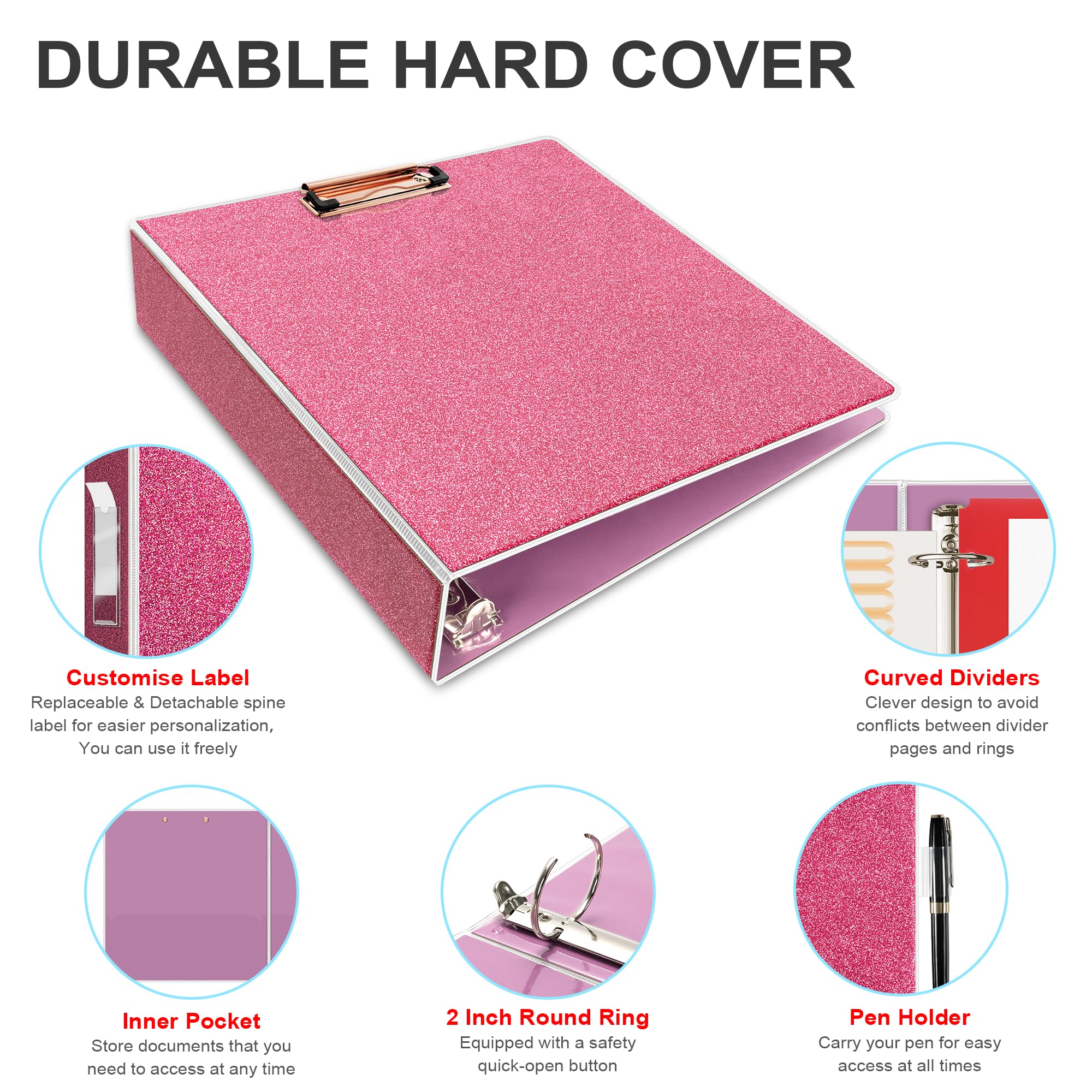 3 Inch 3-Ring Binder with 5-Tab Dividers - Letter Size 11