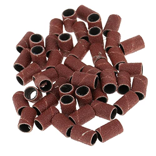 50-Piece Nail Drill Sanding Band Replacement Bits for Pedicure & Manicure - 180 Grit Professional Sanding Bands for Nail Drill Machine - Perfect for Salon, Home Nail Care & DIY Nail Art