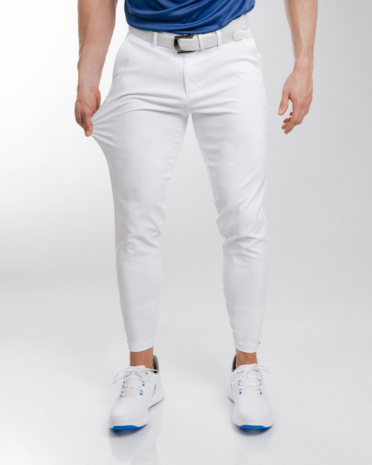 **Primo Golf Jogger Pants for Men - Lightweight 4-Way Stretch Golf Trousers with 4 Pockets, Inner Gel Waistband & Elastic Zipper Ankles - Perfect for Golfing, Travel & Casual Wear**