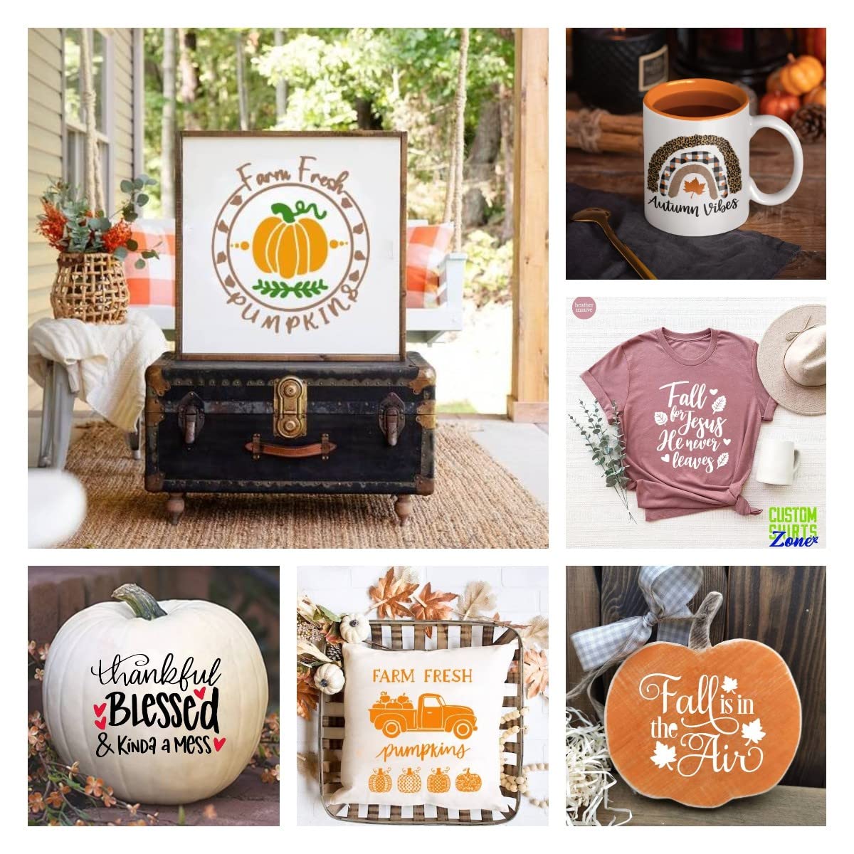 DGAGA Reusable Self-Adhesive Chalk Stencils for Fall Decor - Silk Screen Painting Stencils for Wood, Crafts & DIY Farmhouse Signs - Screen Printing Starter Kit with Chalk Paste - Perfect for Autumn Home Decor, Seasonal Crafts & DIY Projects