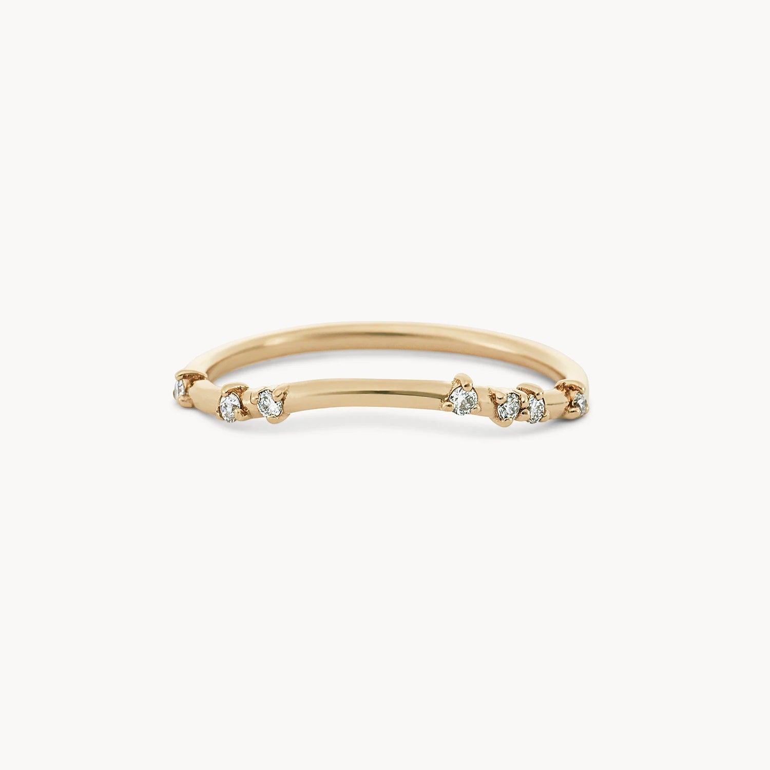 14K Yellow Gold Alate Ring with White Diamond - Elegant Jewelry for Women, Perfect for Weddings, Anniversaries & Special Occasions