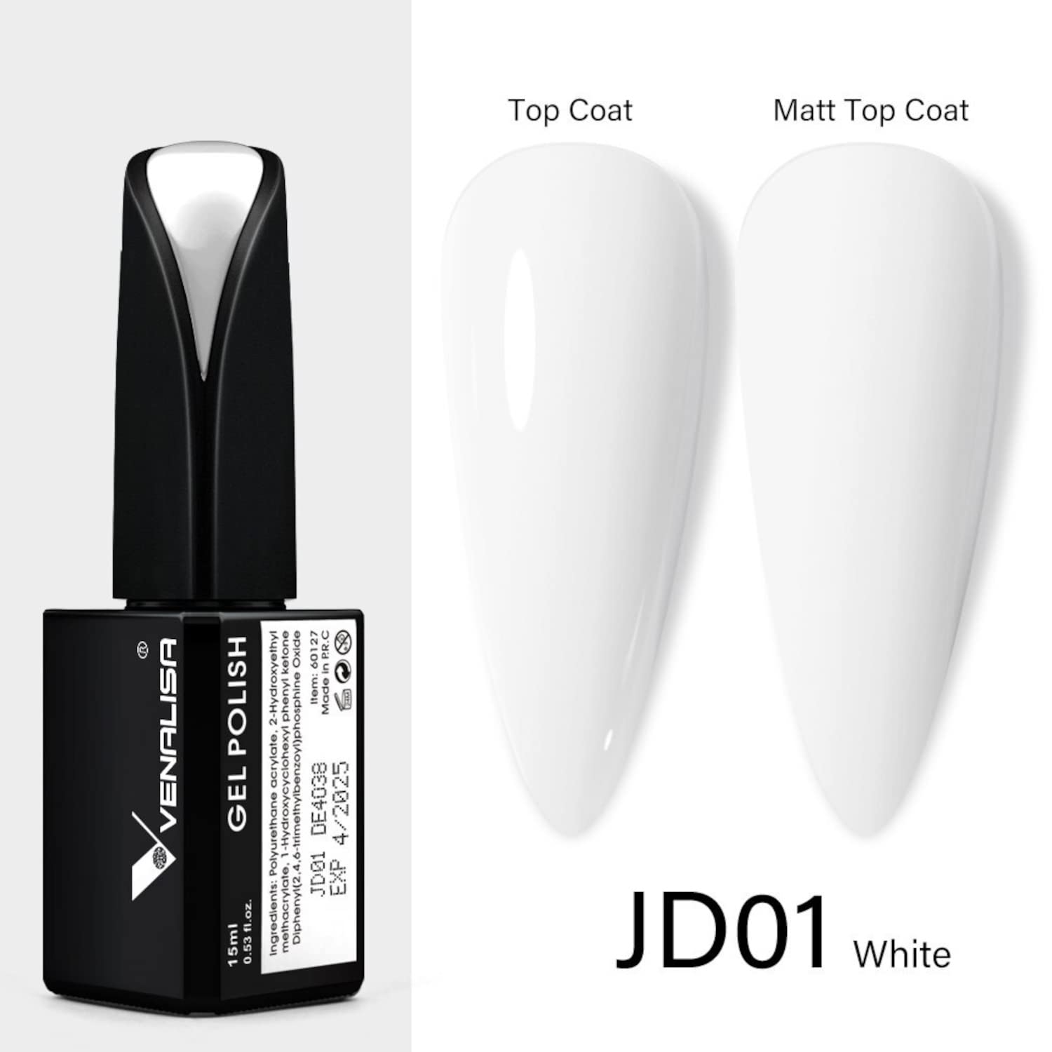 VENALISA UV Gel Nail Polish 15ml - Soak Off Gel for Manicure & DIY Nail Art (Home & Salon Use)