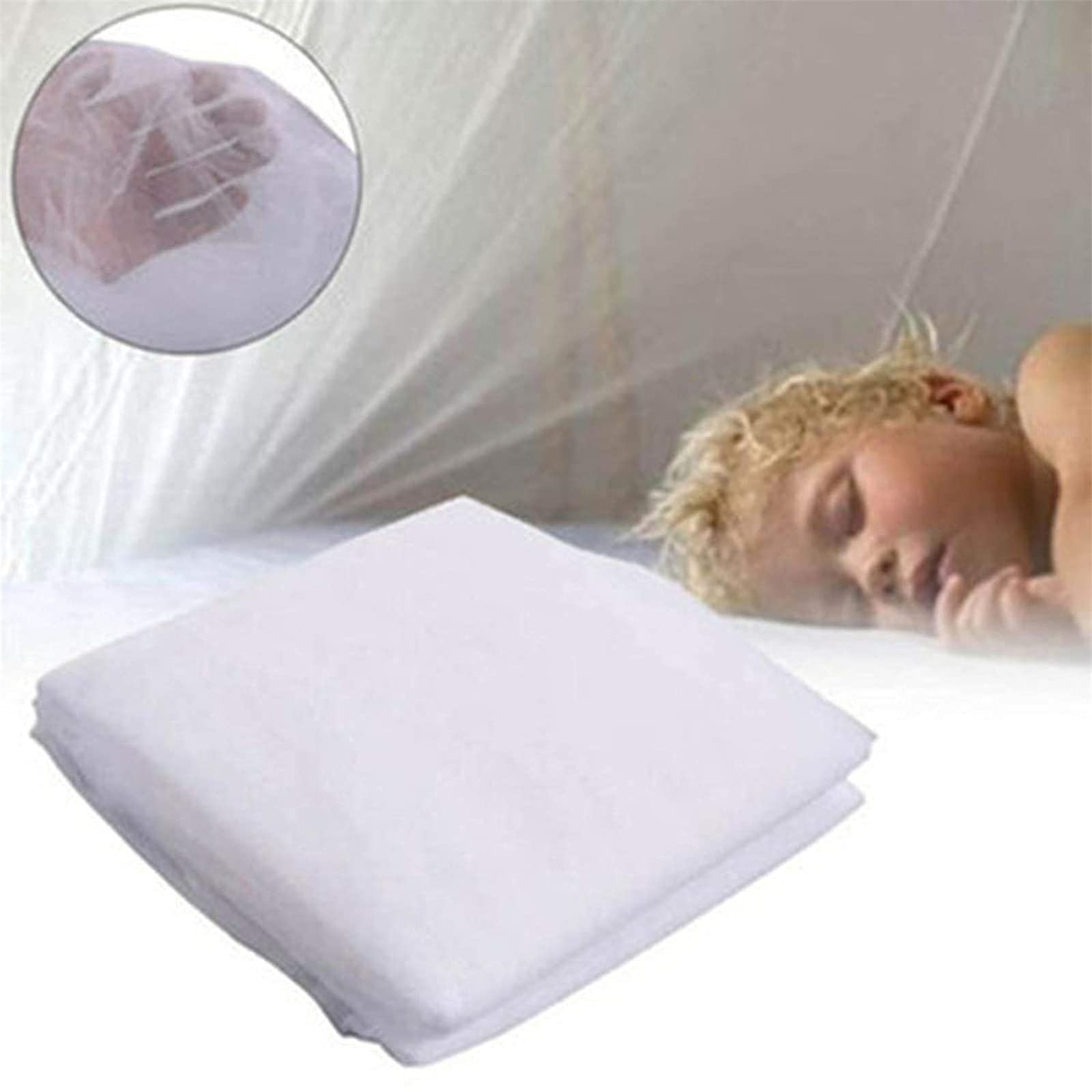 Elegant Mosquito Net Bed Canopy for Double Bed - 4 Corner Posts with Hook & Rope Set | Screen Netting Canopy Curtains for Bedroom, Nursery, or Outdoor Camping Protection