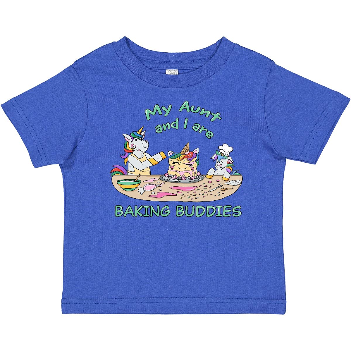 Inktastic My Aunt and I are Baking Buddies Baby T-Shirt - Cute Matching Outfits for Baking & Family Bonding Activities