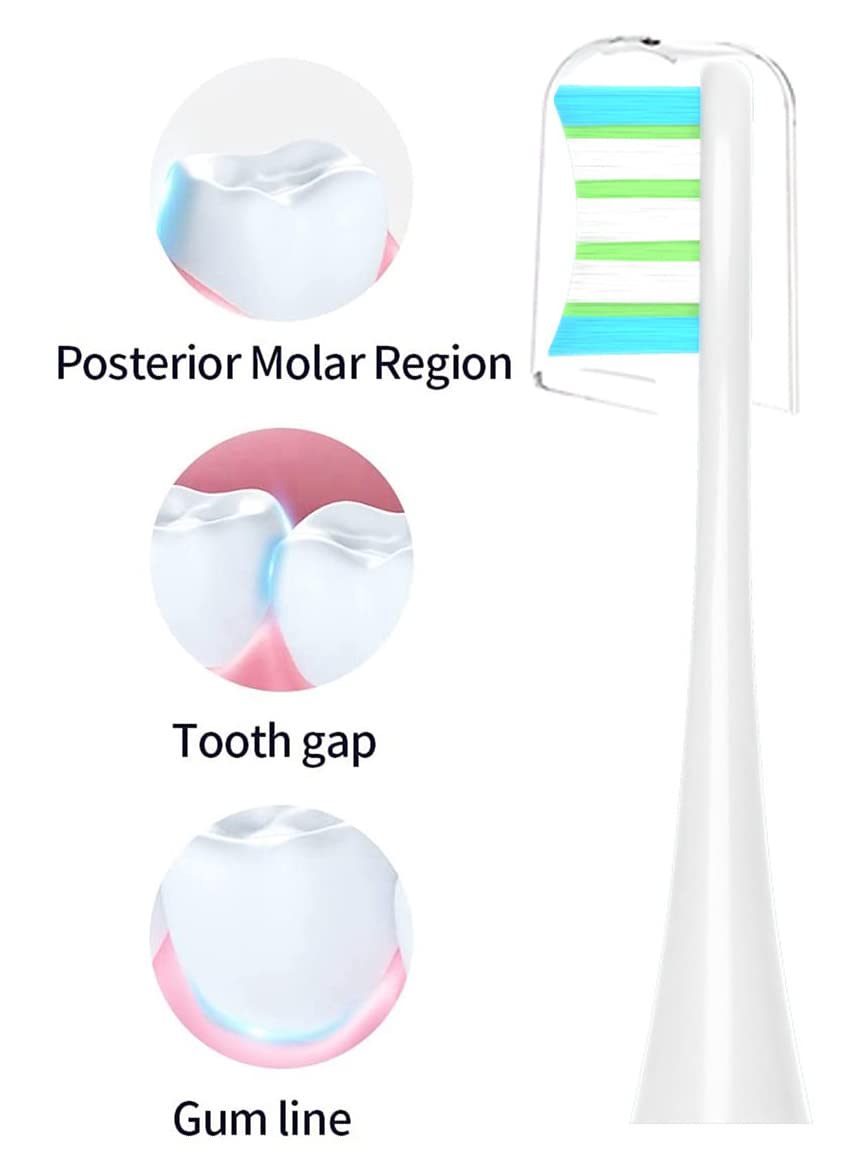 10 Pack Replacement Brush Heads for Oclean Electric Toothbrush - Compatible with AllenOclean Models - Soft Bristles for Gentle Cleaning - Perfect for Travel, Home & Daily Oral Care