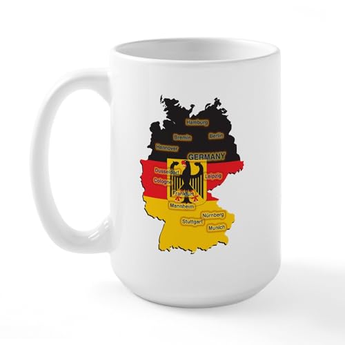 White - Germany Map Large Mug