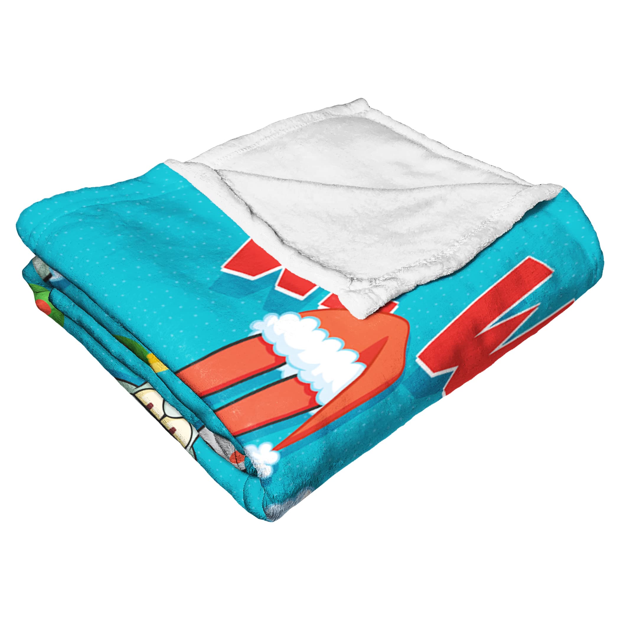 Spongebob Squarepants Soft Fleece Throw Blanket 50x60 Inches - Krabby Christmas Design - Cozy Plush Blanket for Couch, Bed, Sofa - Perfect Gift for Kids and Adults Fans