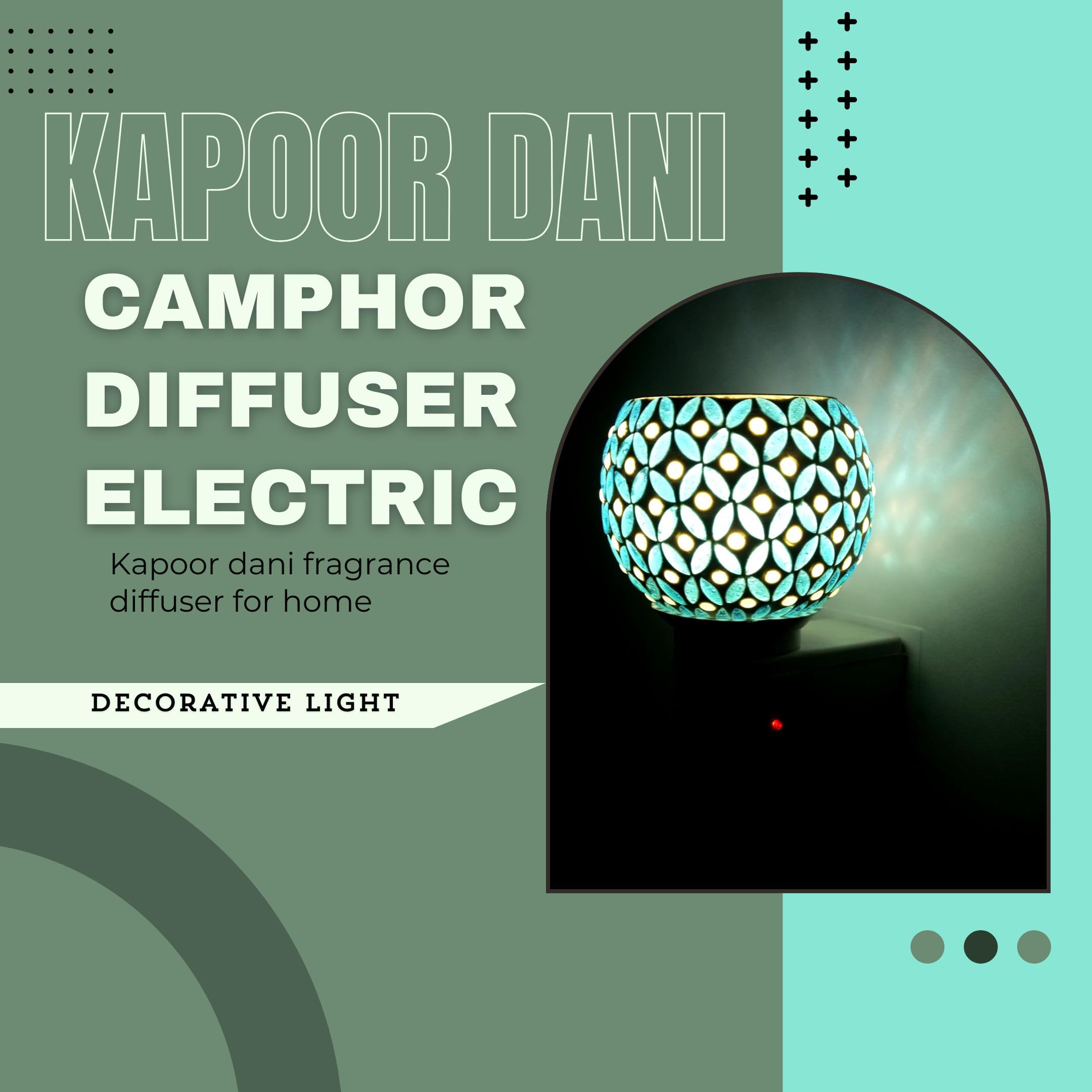 Premium Ceramic Aroma Diffuser & Night Light - Essential Oil Warmer with On/Off Switch, Camphor Burner for Home Fragrance - Perfect for Bedroom, Yoga Studio & Spa Relaxation