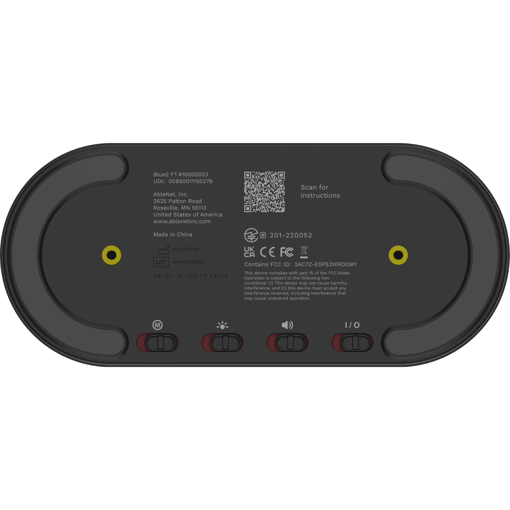 AbleNet Blue2 FT - FeatherTouch Wireless Switch for iPad, Computer & Mobile Devices | Assistive Technology for Special Needs & Accessibility | Ideal for Education, Therapy & Home Use