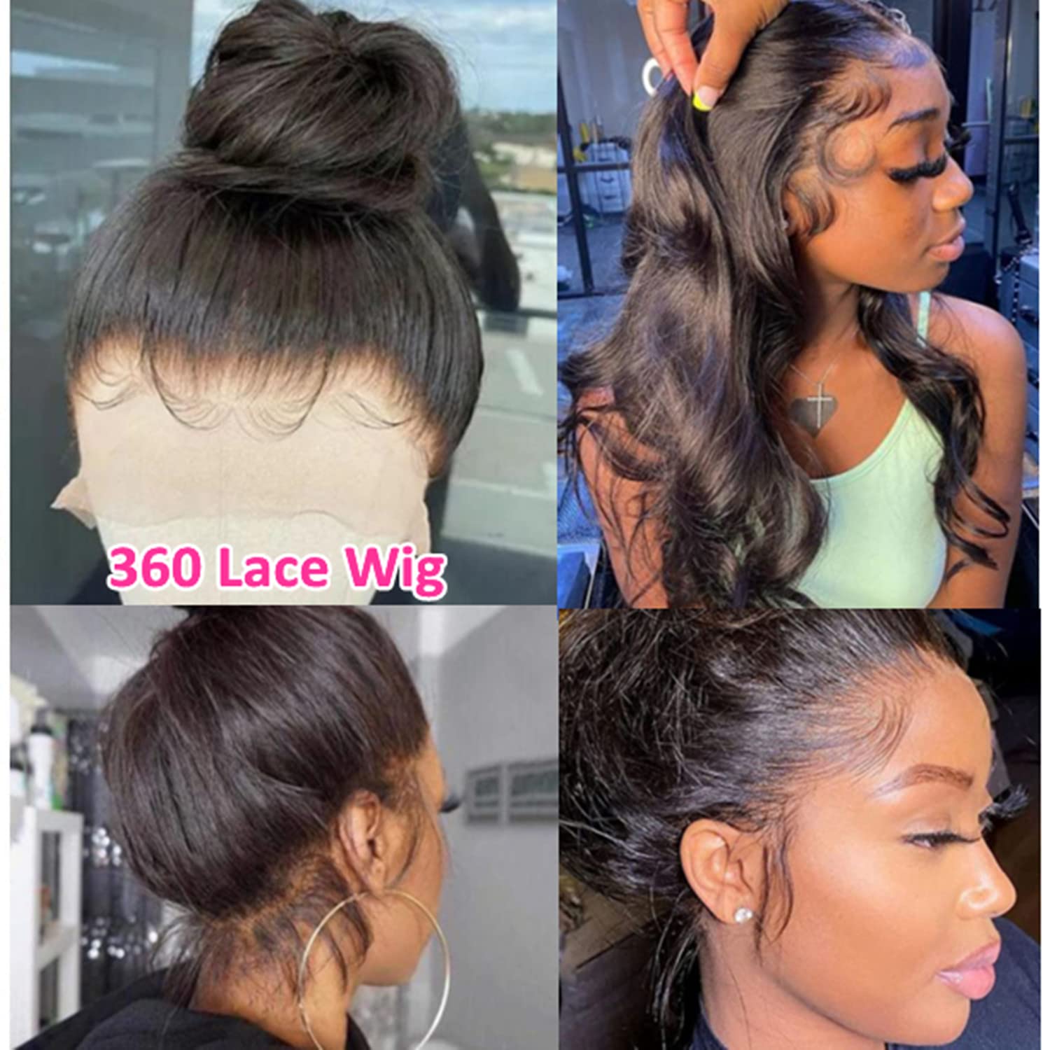 360 Lace Front Wigs Human Hair - Body Wave Pre Plucked 150% Density Full Lace Frontal Wigs for Black Women (26 Inch) | Natural Look for Daily Wear, Parties & Special Occasions