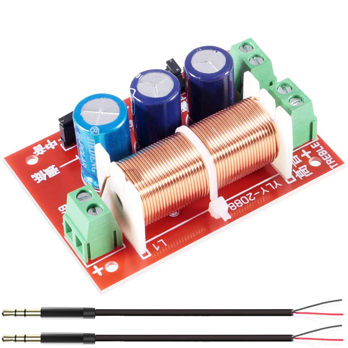 400W 2-Way Speaker Audio Crossover Filter - Adjustable Treble/Bass Frequency Divider for Home Theater & Car Audio System - High Quality Audio Line Crossover for Professional Sound Setup