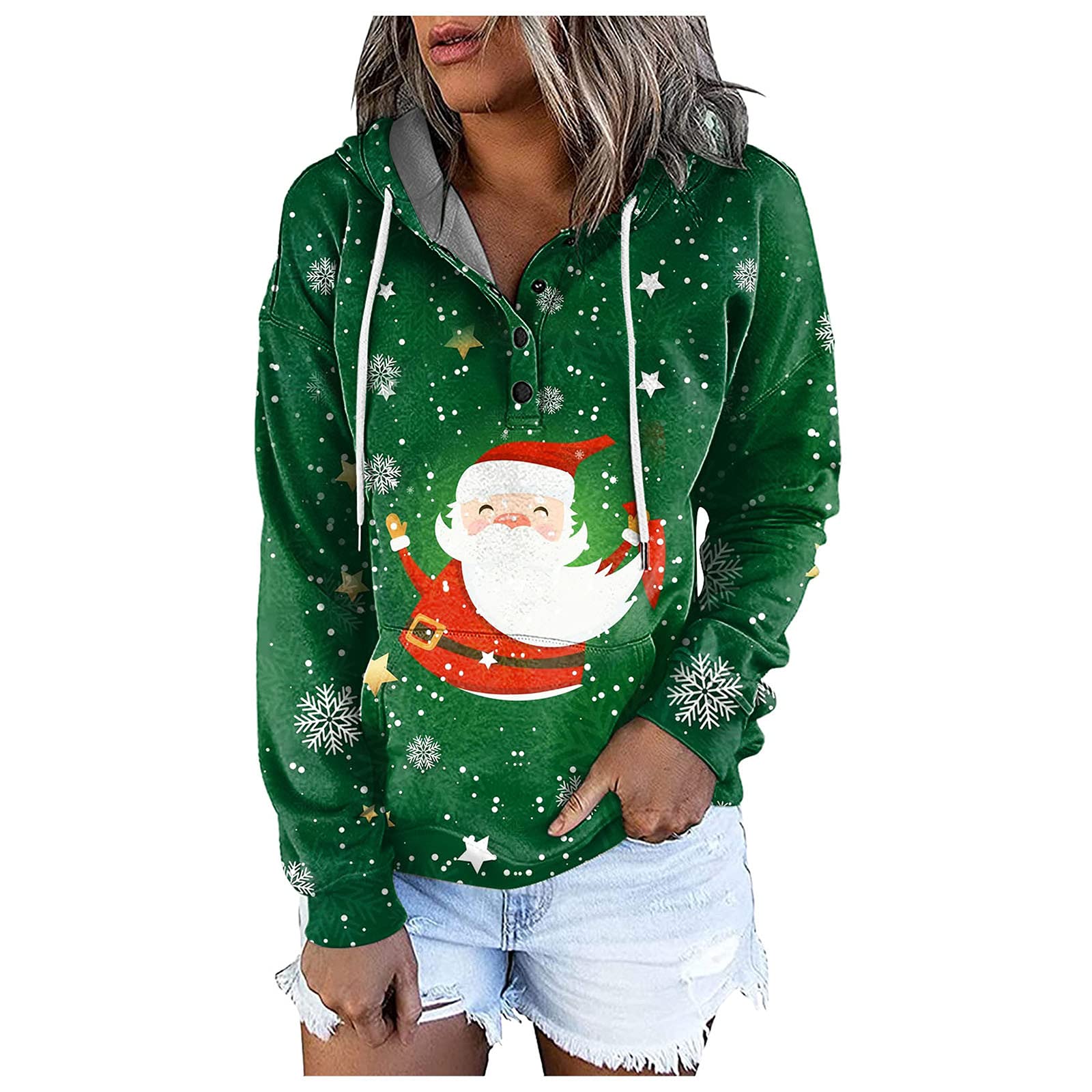 Plus Size Christmas Sweaters for Women - Cozy Winter Long Sleeve Graphic Pullover with Pockets | Holiday Party, Family Gatherings & Casual Outfits