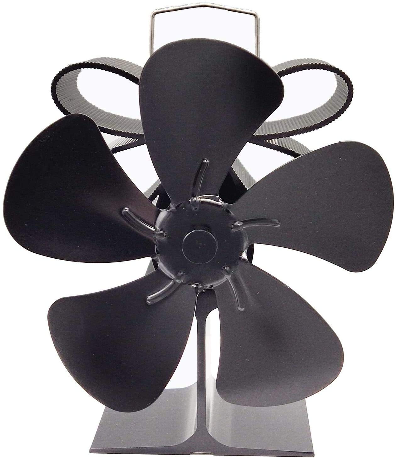 ASHao 5-Blade Heat Powered Stove Fan - Silent & Efficient Wood Fireplace Fan for Home Heating - Saves Fuel by Circulating Warm Air - Perfect for Wood Stoves, Fireplaces & Log Burners - Ideal for Living Rooms, Cabins & Winter Heating
