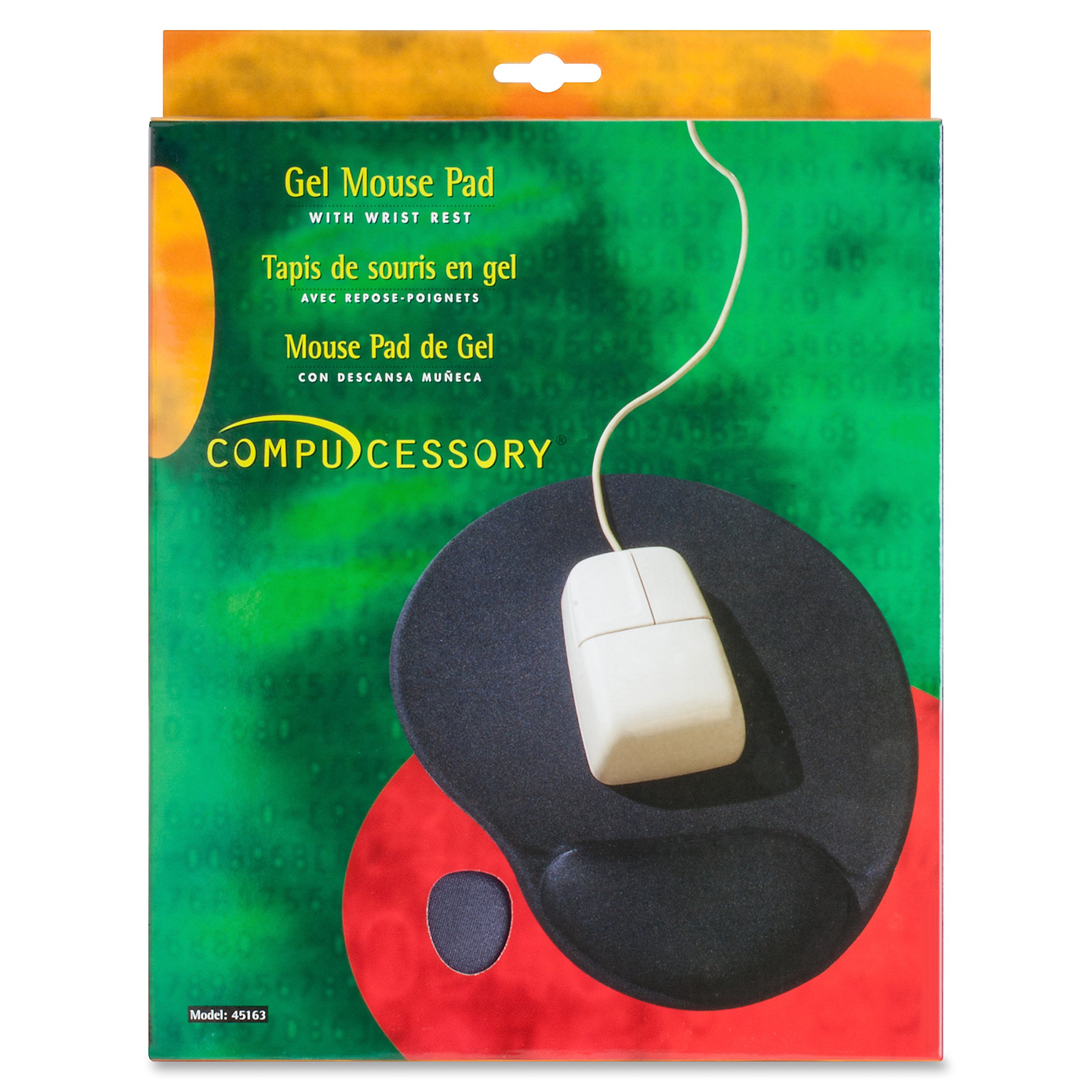 Ergonomic Gel Mouse Pad (CCS45163) - Non-Slip Wrist Support for Office & Gaming - Comfortable Computer Accessory for Long Hours of Work or Play