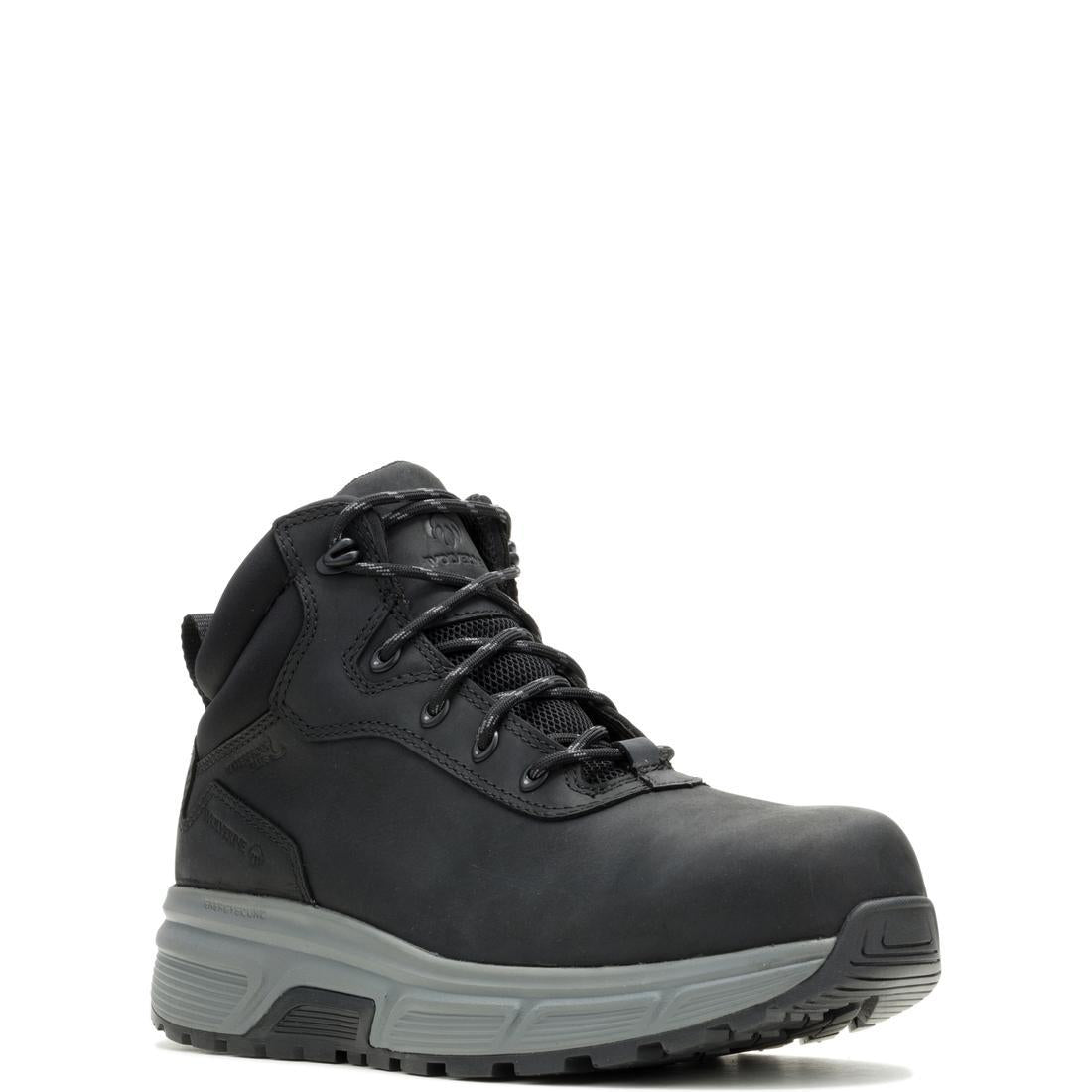 Ride Wedge EnergyBound 6 Soft Toe Work Boots for Men - Black Safety Shoes for Construction, Warehouse & Outdoor Work - Comfortable & Durable Work Boots