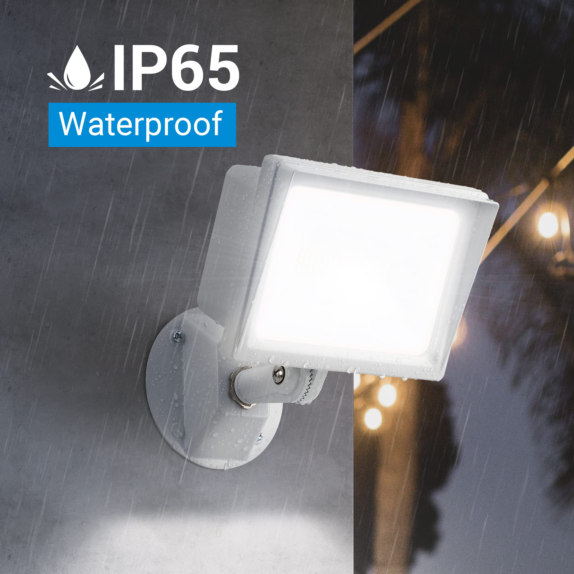 DEWENWILS 34W Super Bright LED Flood Light Outdoor - 3200LM (400W Equivalent), IP65 Waterproof, 5000K Daylight White, Adjustable Knuckle Mount - Perfect for Garden, Yard, Garage Security Lighting & Landscape Illumination