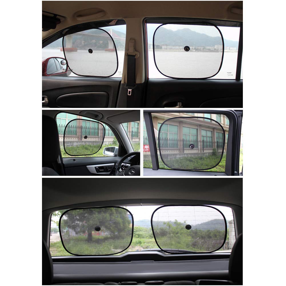 2PCS Universal Car Window Sun Shade - Breathable Mesh UV Protection for Baby & Kids (44cm×36cm) | Blocks Sun Glare & Heat | Perfect for Road Trips, Summer Driving & Child Safety