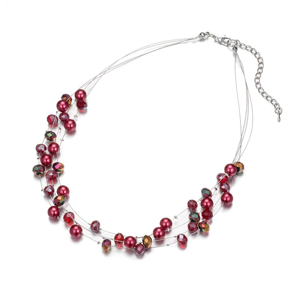 Elegant Layered Choker Necklace with Freshwater Pearls - Trendy Fashion Jewelry Gift for Women | Perfect for Weddings, Parties & Everyday Wear