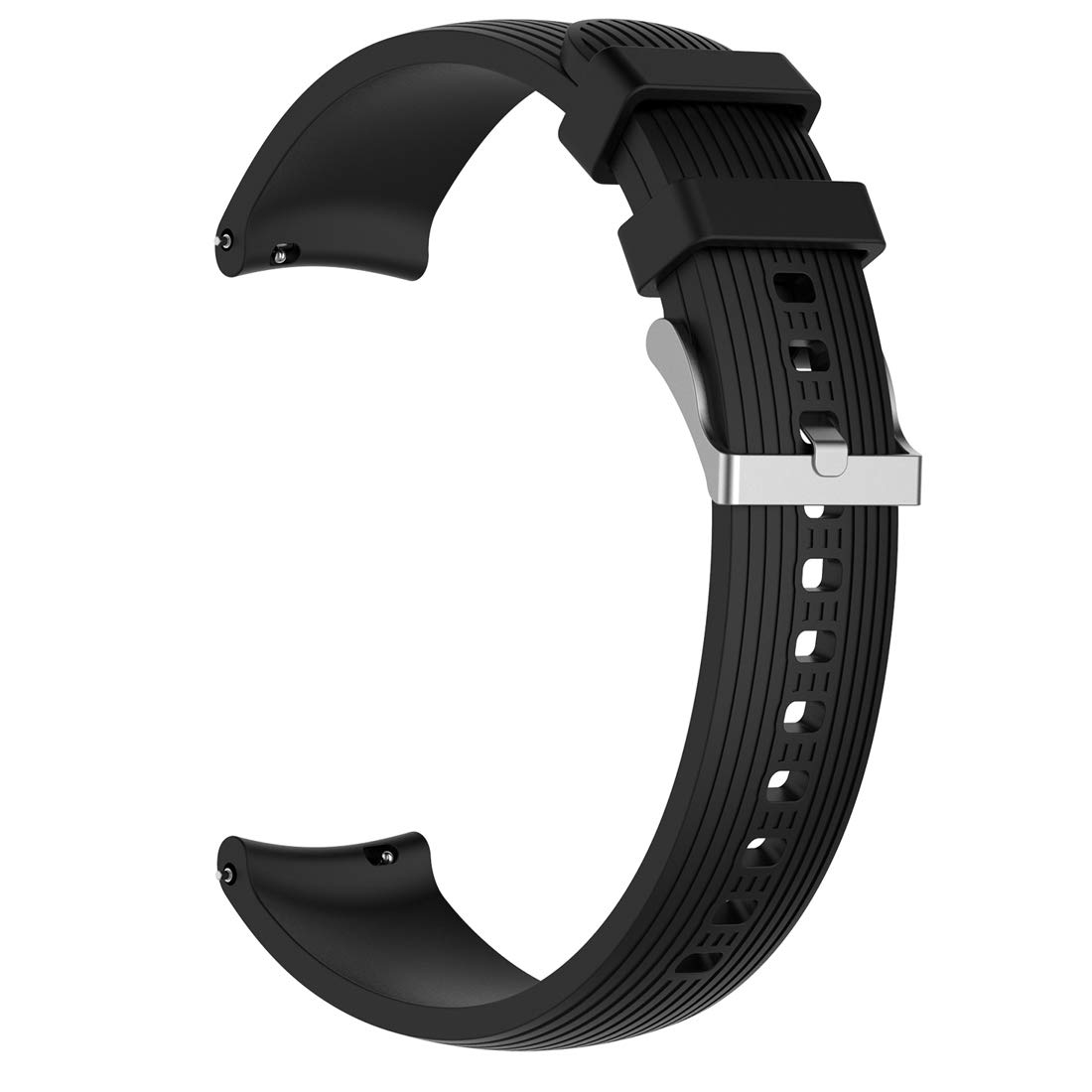 20mm Replacement Silicone Watch Band for Samsung Galaxy Watch Active 40mm/Galaxy Watch 42mm/Gear Sport SM-R600 - Durable Black Sport Strap for Running, Swimming & Everyday Wear