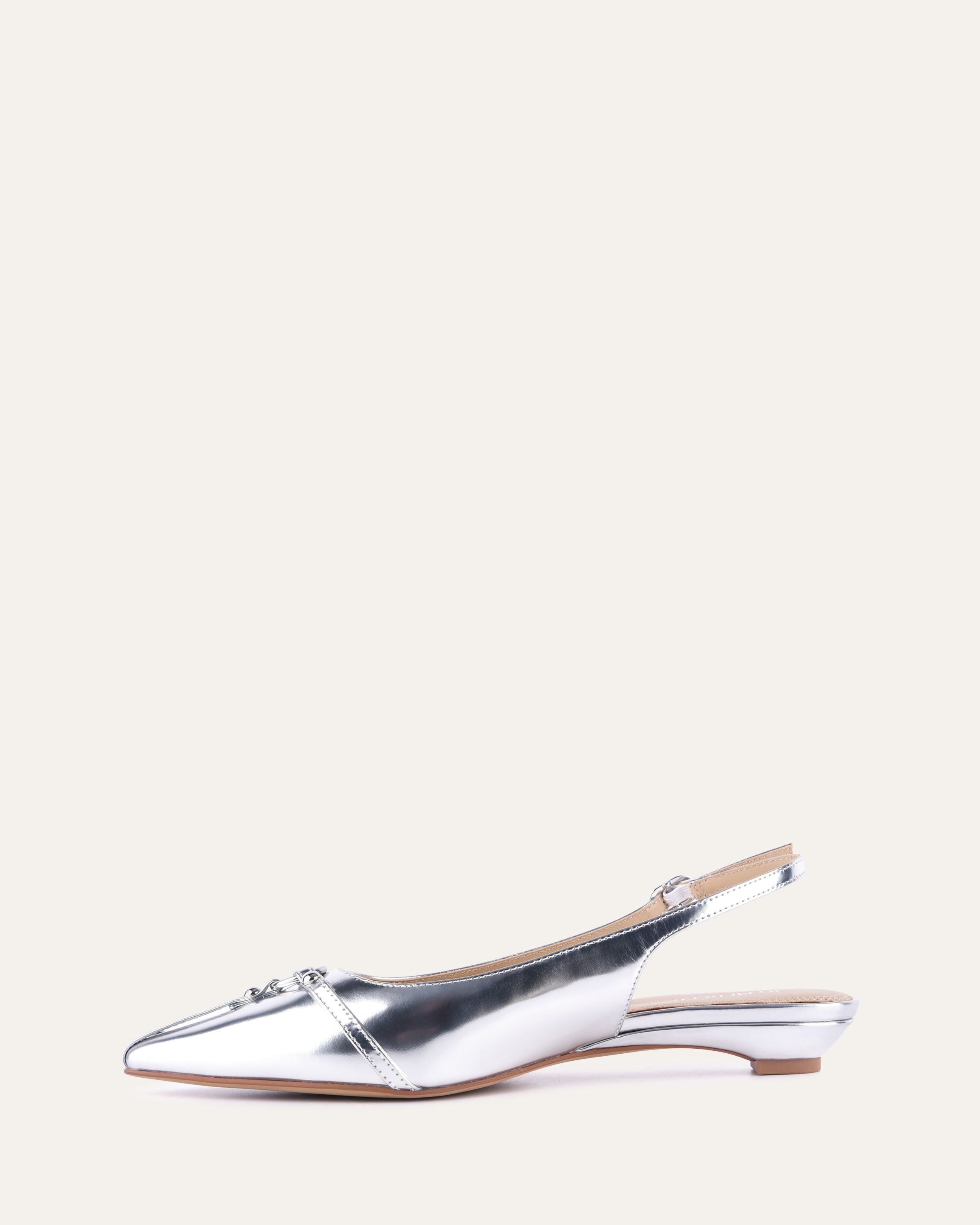 VICTORIA Women's Silver Patent Leather Ballet Flats - Comfortable Dress Shoes for Work, Party & Casual Wear