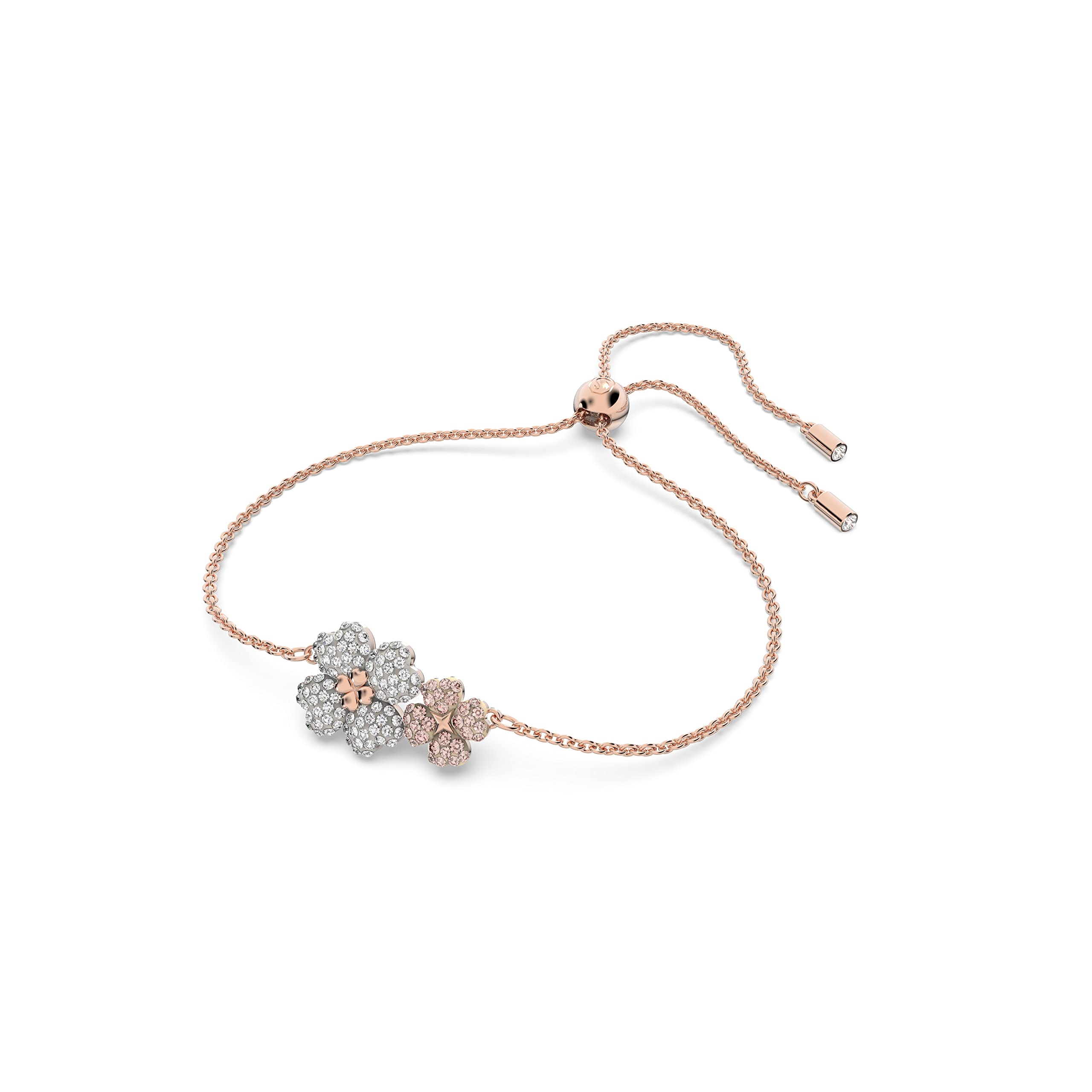 Swarovski Latisha Flower Bracelet for Women - Multicolor Rose Gold Tone Crystal Jewelry, Perfect for Weddings, Parties & Special Occasions