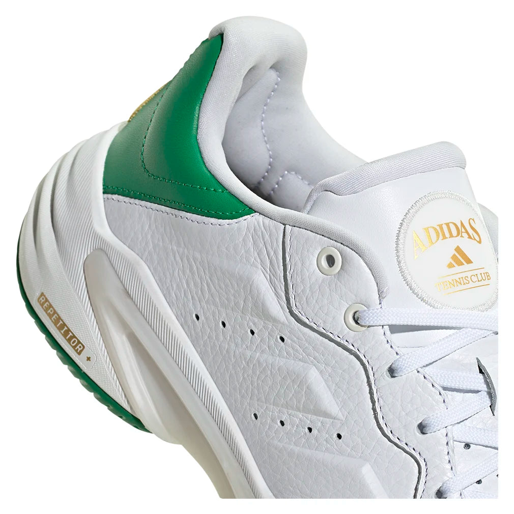 Men's Barricade 13 Leather Tennis Shoes - Gold Metallic & White Athletic Footwear for Court Performance & Casual Wear | Perfect for Tennis Matches, Gym Workouts & Everyday Fashion