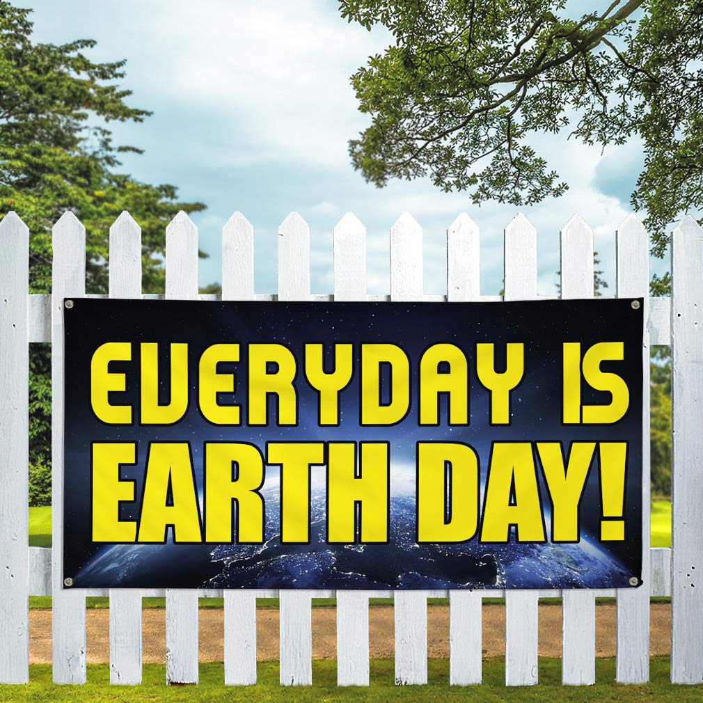 Vinyl Banner - Multiple Sizes (60x144 Inches) | Weatherproof Outdoor Advertising Sign with 10 Grommets | Perfect for Earth Day Events, Yard Signs, Industrial Use & Lifestyle Branding