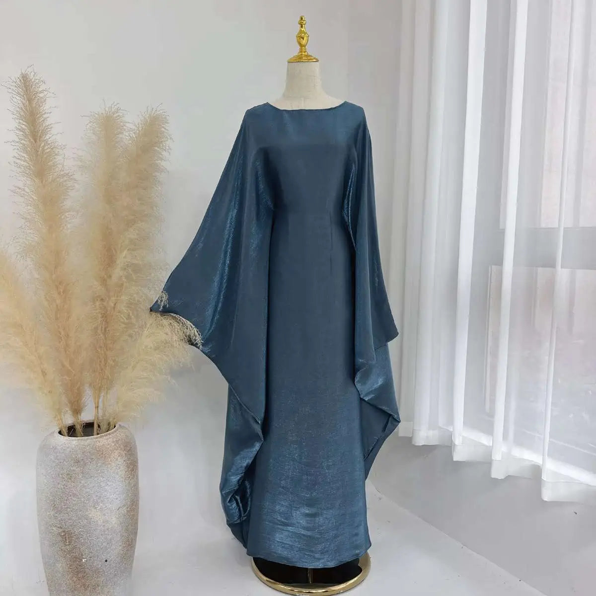 20 Color Options Sparkling Women's Abaya Dress - Elegant Muslim Prayer Dress for Ramadan, Eid & Special Occasions