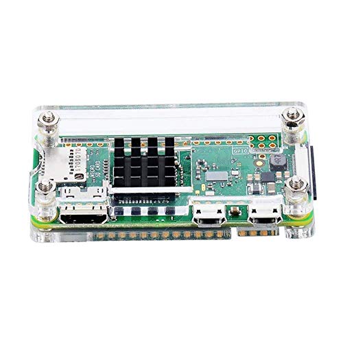 4-in-1 Acrylic Case Kit for Raspberry Pi Zero W & Pi Zero with Heat Sink - Perfect for DIY Projects, Home Automation & IoT Prototyping