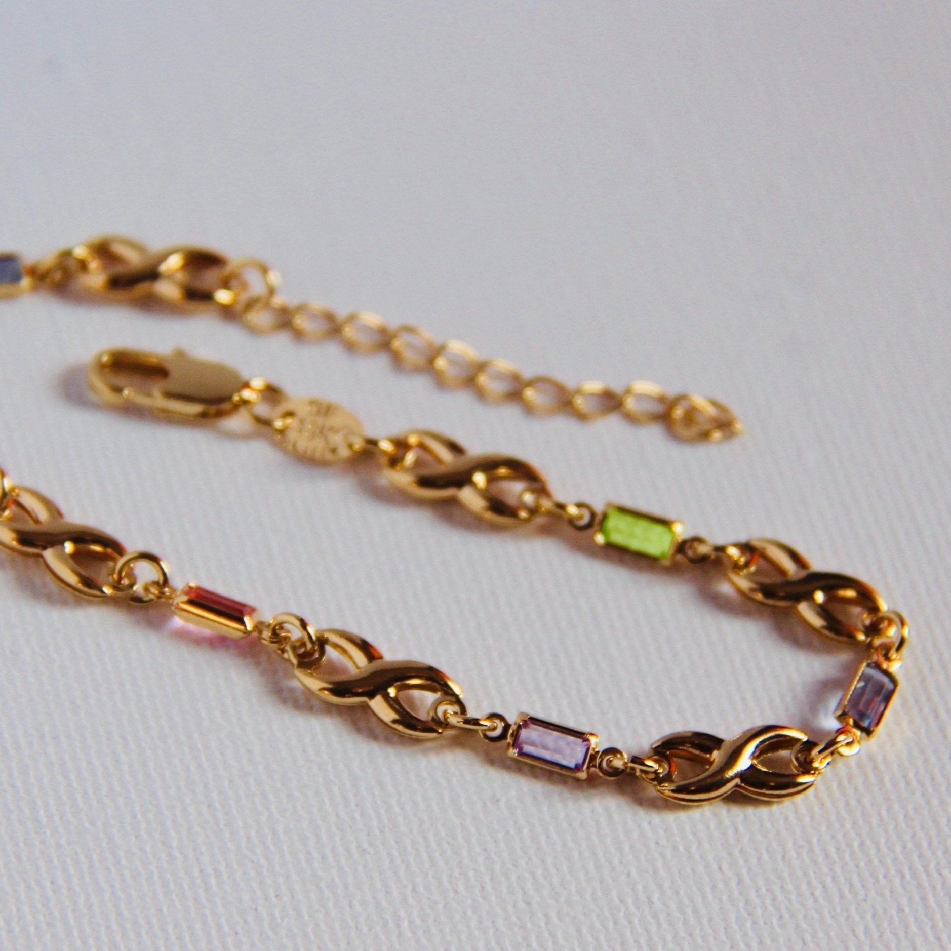 Crystal Infinity Bracelet - Gold Filled Adjustable Bangle for Women | Elegant Jewelry Gift for Birthday, Anniversary & Special Occasions