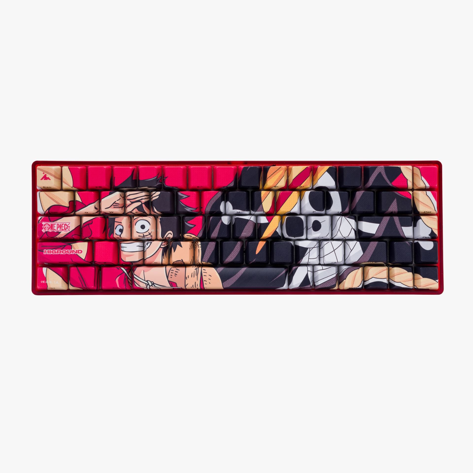 One Piece x HG Basecamp 65 Mechanical Keyboard - Luffy Edition for Gaming & Typing | Anime Themed Custom Keyboard for PC & Mac Users