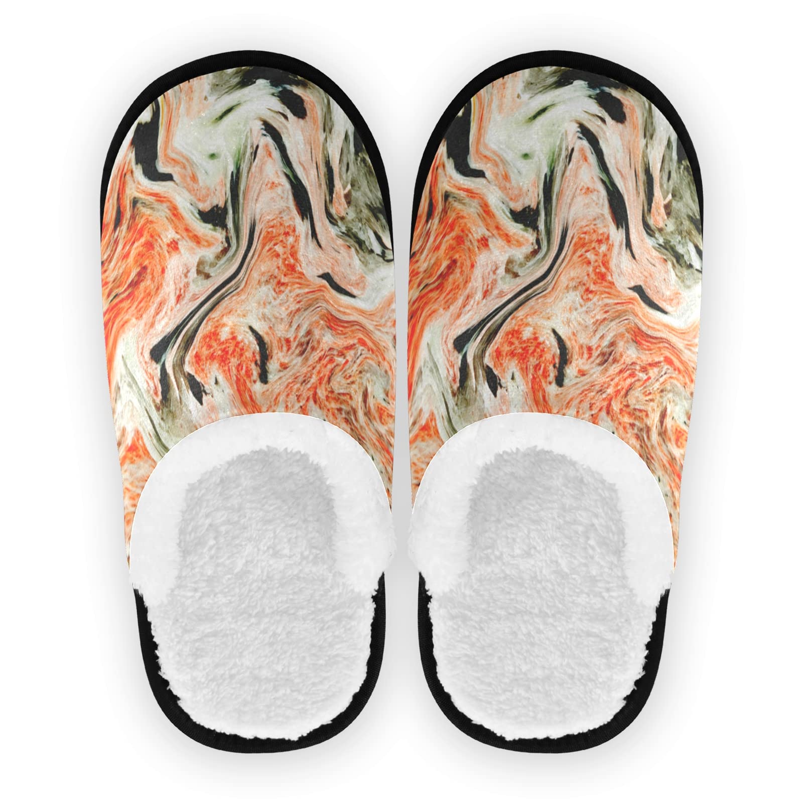 Caihoyu Women's & Men's Soft Fuzzy Slippers - Anti-Skid Sole, Warm Coral Fleece Indoor House Shoes for Travel, Bedroom & Home Comfort