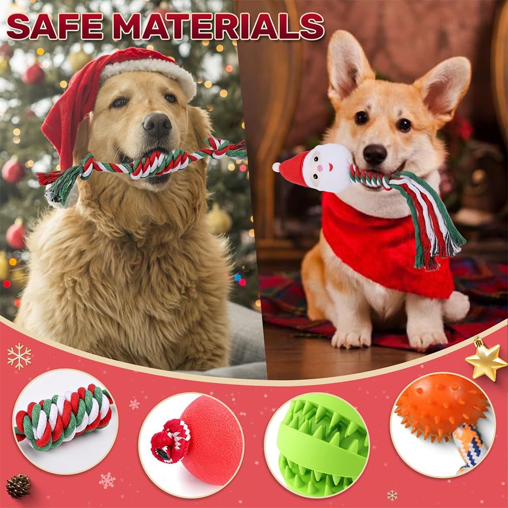 2024 Christmas Advent Calendar for Dogs - 24 Days of Holiday Dog Toys with Chew Ropes | Fun Countdown to Christmas for Pets | Perfect Gift for Dog Lovers & Holiday Pet Chewing Needs