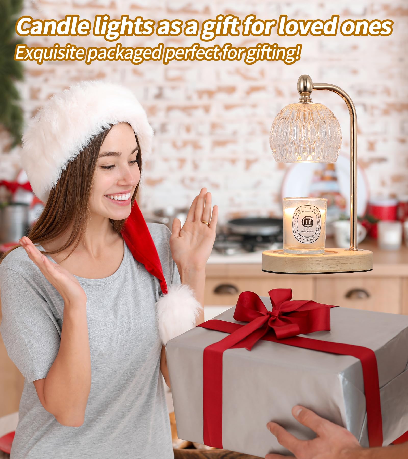 Electric Candle Warmer Lamp with Timer & Dimmer - Fragrance Wax Melter for Home, Bedroom, Living Room Decor - Perfect Gift for Women with 2 Bulbs - Ideal for Relaxation, Aromatherapy & Cozy Ambiance